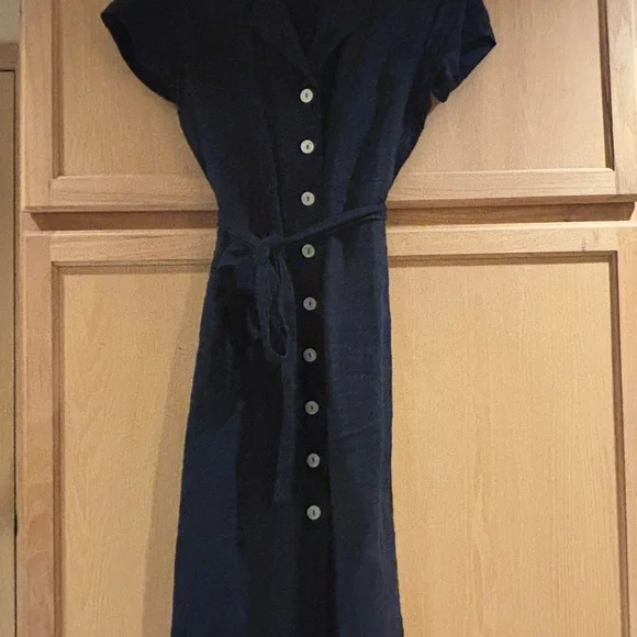 Quince 100% European Linen Button Front Dress - Picture 8 of 10